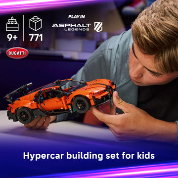 LEGO Technic Bugatti Chiron Pur Sport Hypercar Building Toy for Boys & Girls - Sports Car Toy W/Realistic Steering & Engine for Kids & Racing Fans