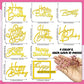 40 PCS Happy Birthday Cake Toppers Mirror Acrylic Toppers with 10 Styles 4 Colors for Birthday Party Cake Desserts Pastries