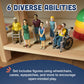 Creative Minds Marvel Education Diverse Abilities Toy Figure Set for Kids Ages 3+, Set of 6 Inclusive Toy Figurines with Wheelchairs, Canes, and More
