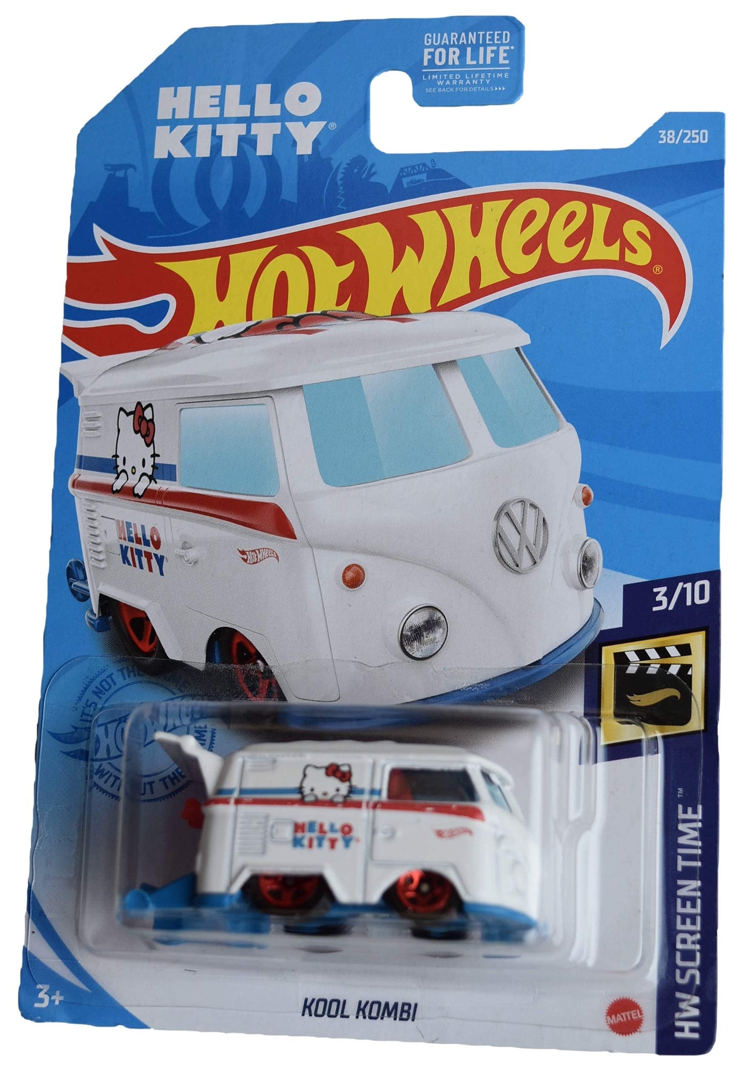Hot Wheels Kool Kombi, [White] Hello Kitty 38/250 Screen Time 3/10