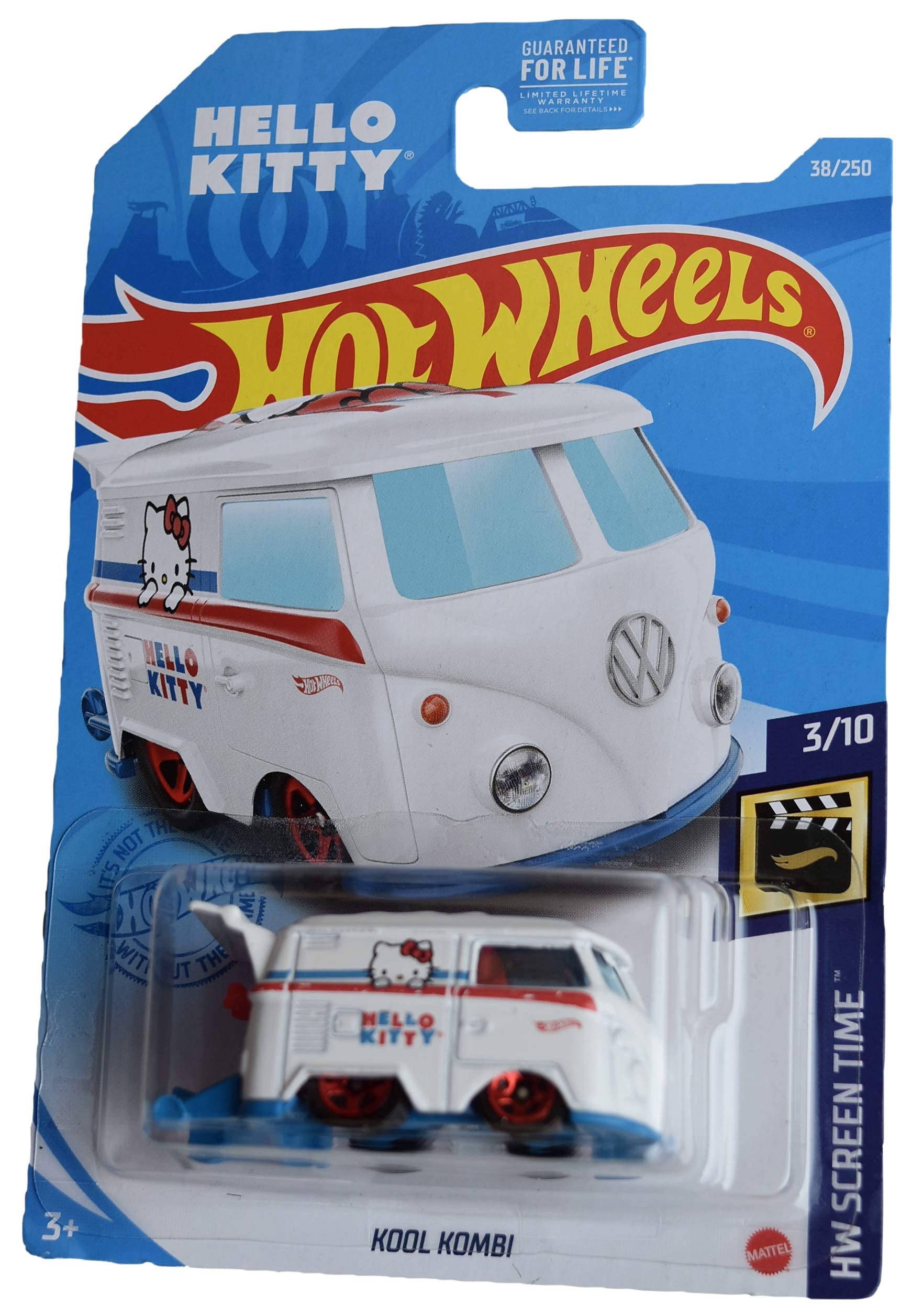 Hot Wheels Kool Kombi, [White] Hello Kitty 38/250 Screen Time 3/10