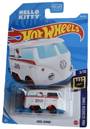 Hot Wheels Kool Kombi, [White] Hello Kitty 38/250 Screen Time 3/10