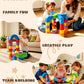 Innovakids Electric Train Sets Racer Track, 121 PCS DIY Cubes Anti-Gravity Klick Rail 3D Infinity Track, STEM Traffic Blocks Trainset Gifts Toys