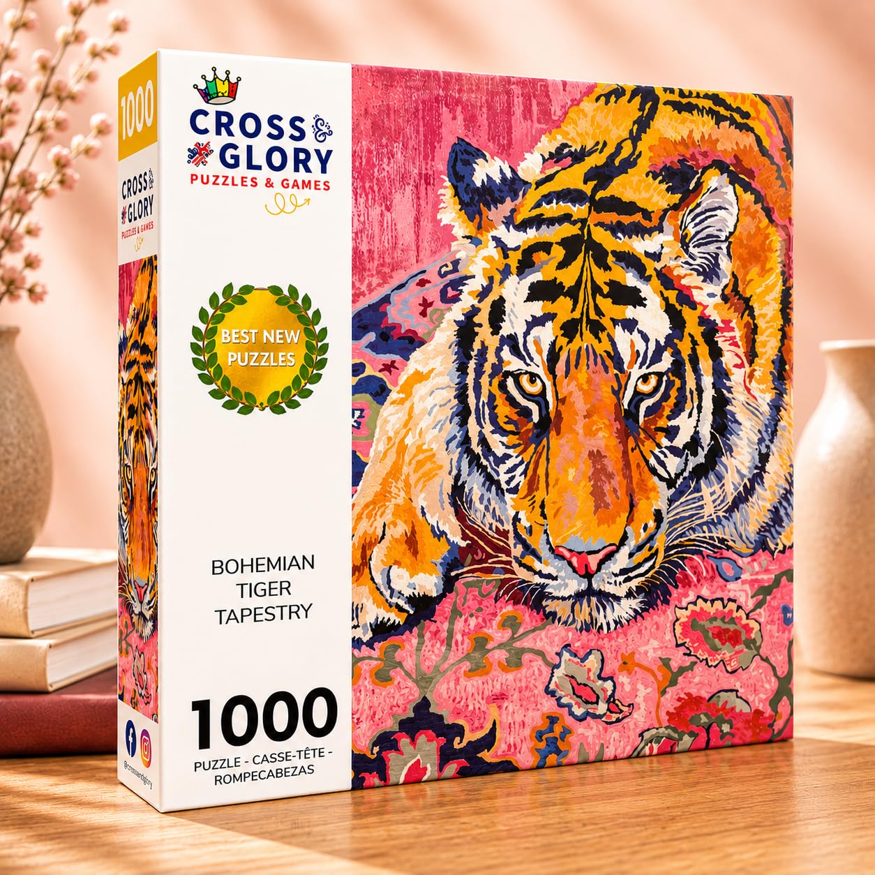Cross & Glory | Jigsaw Puzzles for Adults | Bohemian Tiger Tapestry