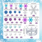 51 PCS Snowflake Cake Toppers 32 PCS Ball Cake Picks and 19 PCS Snowflake Cake Toppers for Winter Themed Wedding Christmas or Birthday Party