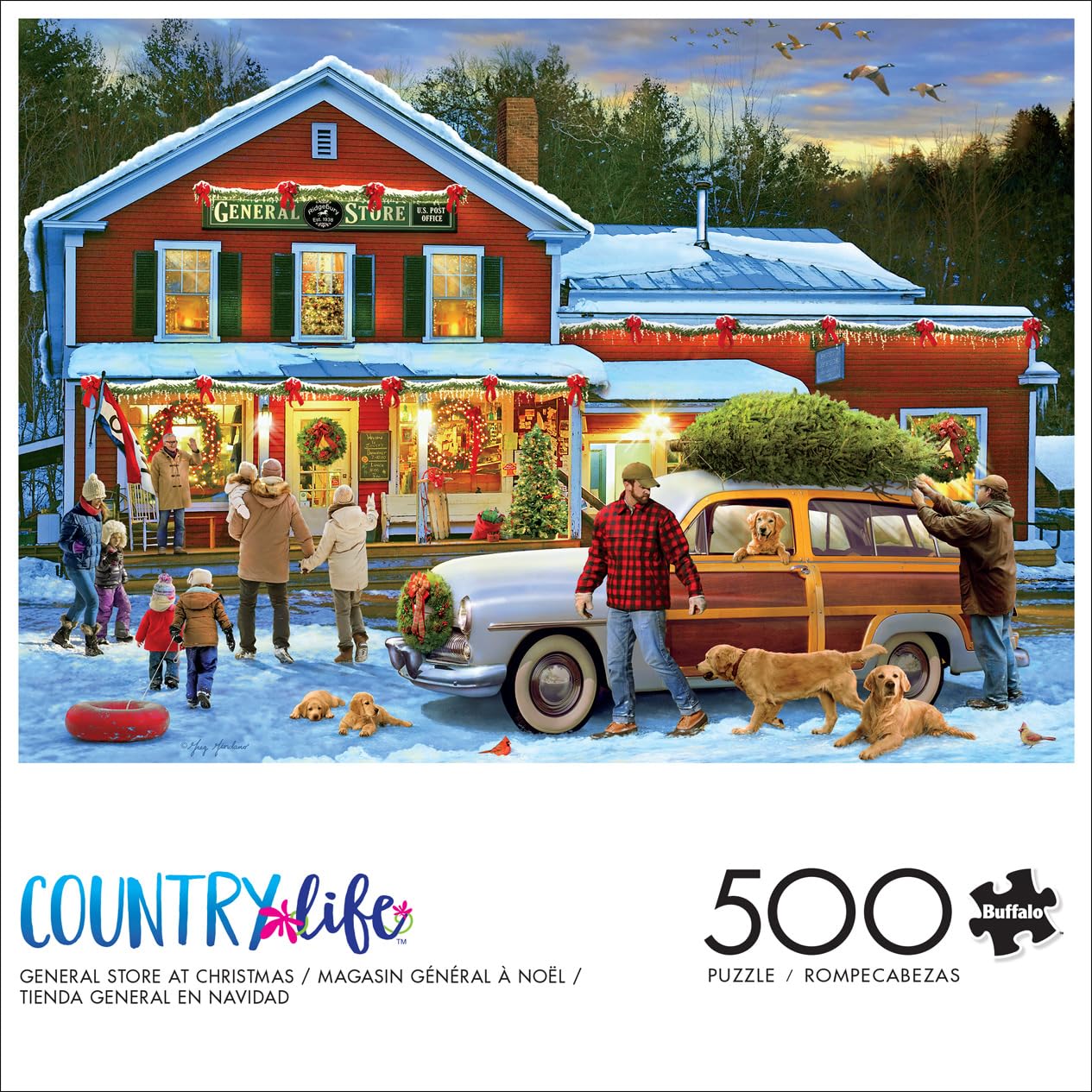 Buffalo Games - General Store at Christmas - 500 Piece Puzzle for Adults