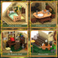Medieval Fantasy A-Frame Cabin Building Blocks Set, 2088Pcs Architecture Tree House Building Set with Interior and Garden, Creative Construction Gift