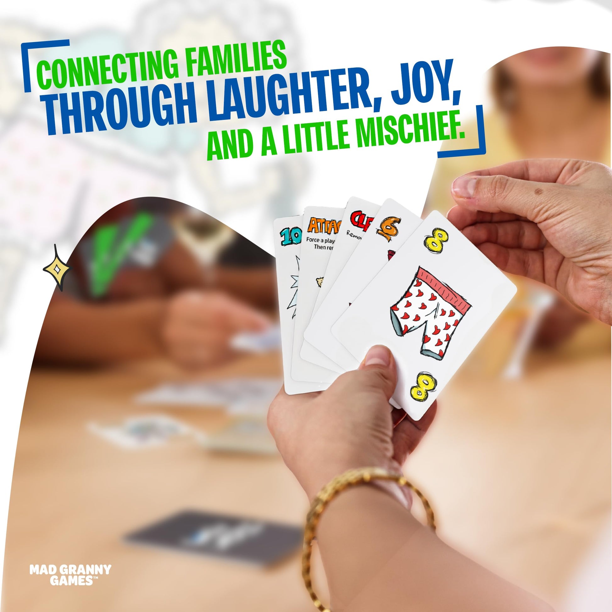 Lucky Undies Hilarious Family Card Game for Kids, Teens & Adults | Fast-Paced Party Game for 2-5 Players, Ages 8+ | Quick 10-15 Minute Game Night by