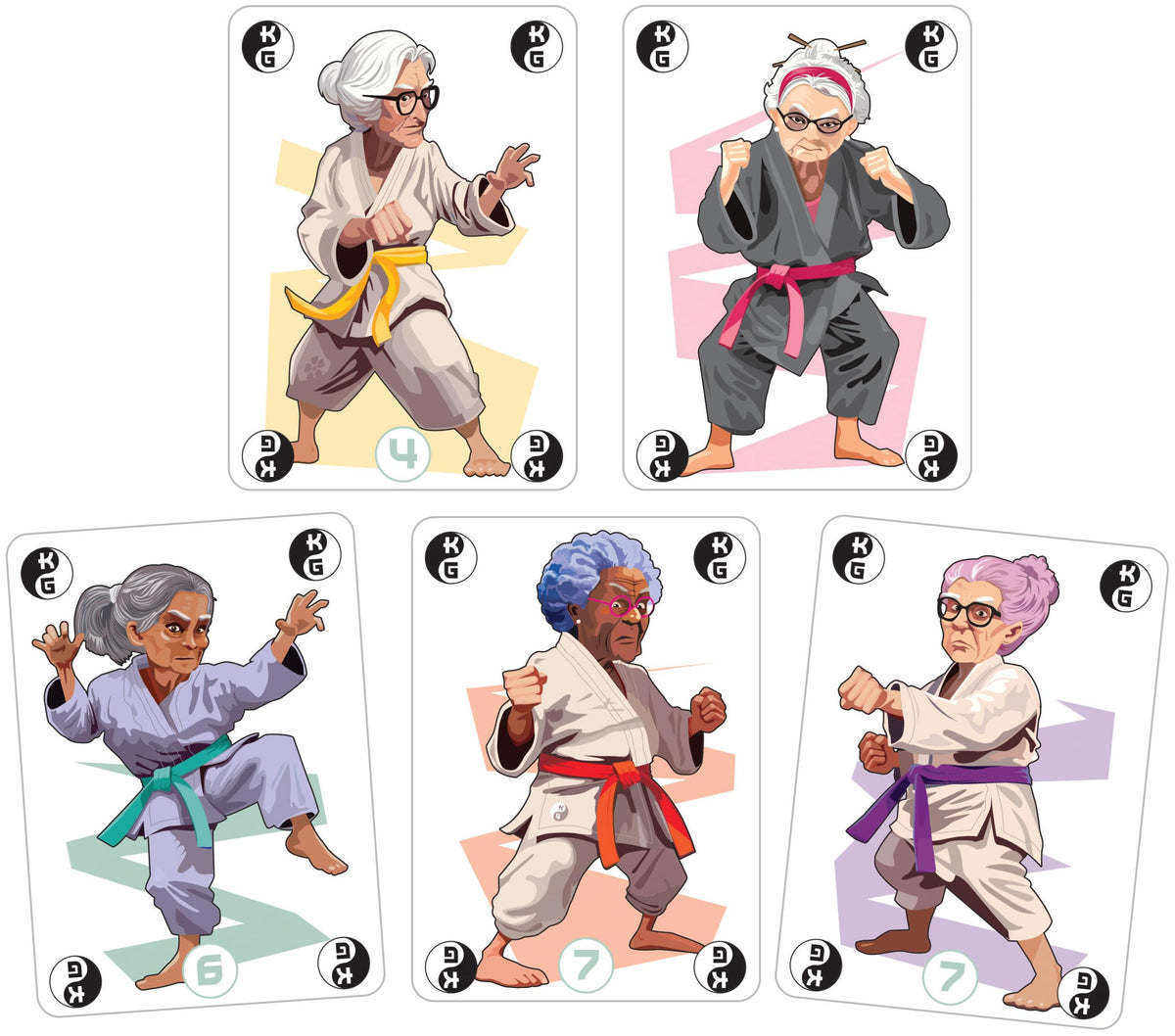 Outset Media Karate Grannies - Bring Your Mojo to the Dojo in the Ultimate Granny Showdown! - for 3 to 7 Players Ages 7 and up