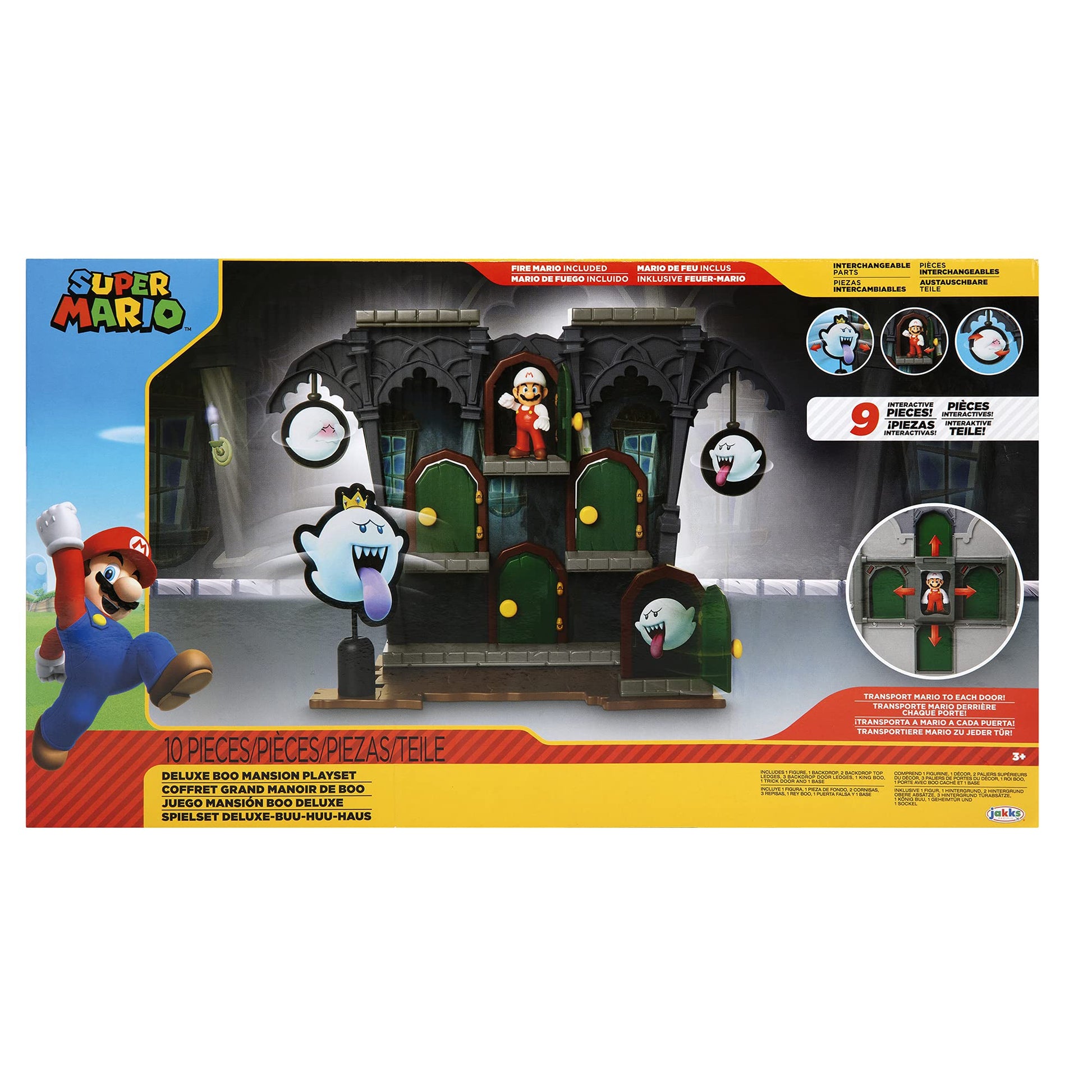 Super Mario Action Figures Deluxe Boo Mansion Playset