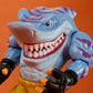 Mattel Street Sharks Action Figure with Bite & Skate Motion, Skreek Collectible Toy Inspired by 90s TV Half-Man Half-Shark Hero, 6-Inch