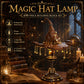 LQPFBSM Magic Hat Lamp Building Block Set 698 Pcs Fantasy Sorcerer Headgear Model Kit with Golden Stars & Display Stand Movie Prop Replica Decor