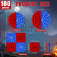 100 Pieces Halloween Spider Web Party Tableware Set - Red Blue Web Plates, Napkins and Forks, Disposable Dinnerware for Boys Birthday and Halloween