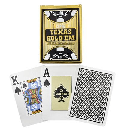 Copag Poker Size Jumbo Index Texas Hold'em Playing Cards Single Deck (Black)