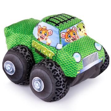 ArtCreativity Plush Monster Truck Safari Design - 8 Inch Big Stuffed Monster Truck - Cool Animal-Themed Design - Soft and Cuddly Toys for Little Boys