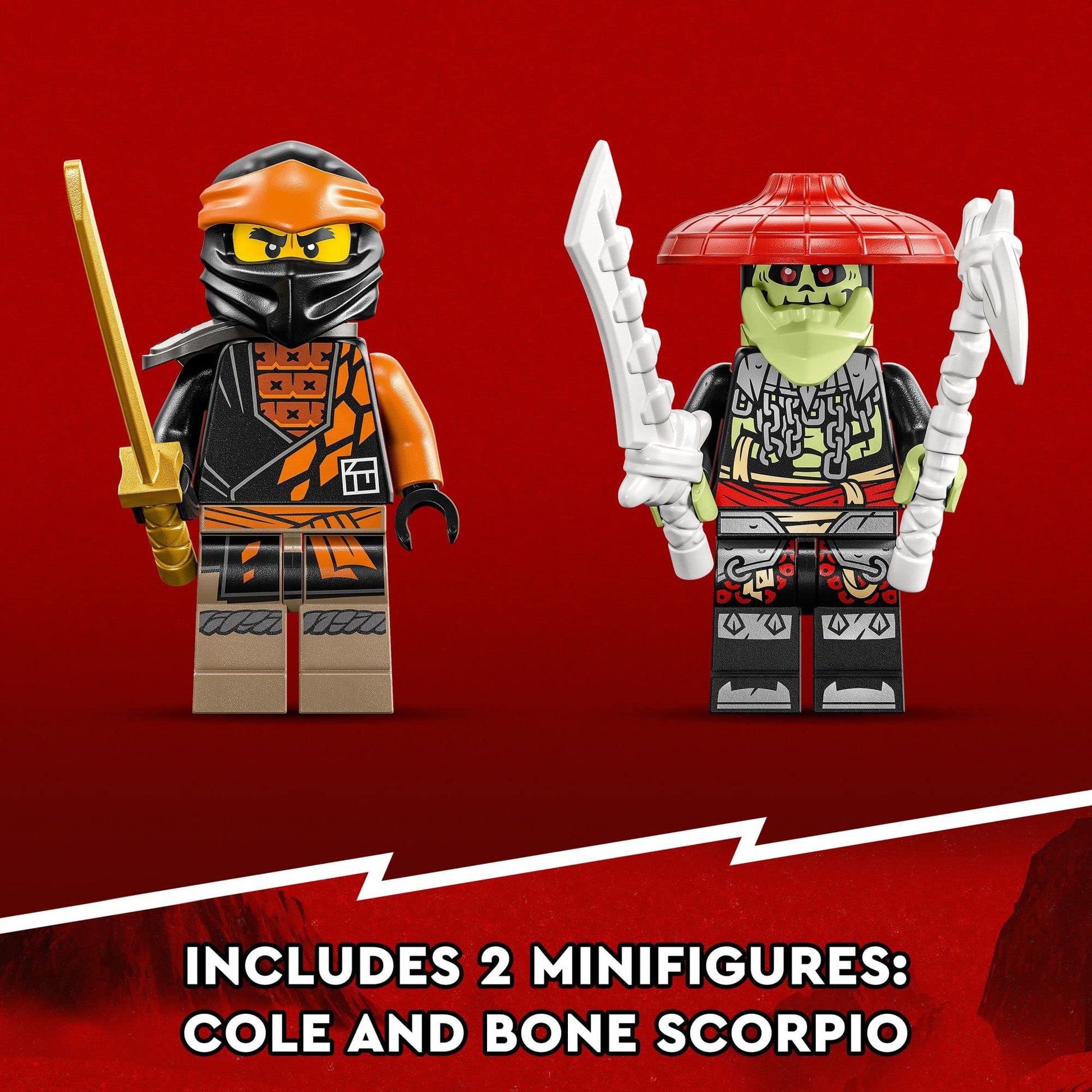 LEGO NINJAGO Cole’s Earth Dragon EVO 71782, Upgradable Action Toy Figure for Boys and Girls with Battle Scorpion Creature and 2 Minifigures, 2023
