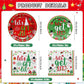 122 Pcs Let's Get Lit Christmas Party Decorations Christmas Party Supplies Tableware Set Let's Get Lit Plates and Napkins Tableware for Friendsmas