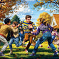 Boardwalk Fall Football 500 Piece Jigsaw Puzzle Backyard Sports Family Puzzles with Premium Box, Gift for Adults and Family 16"x20"