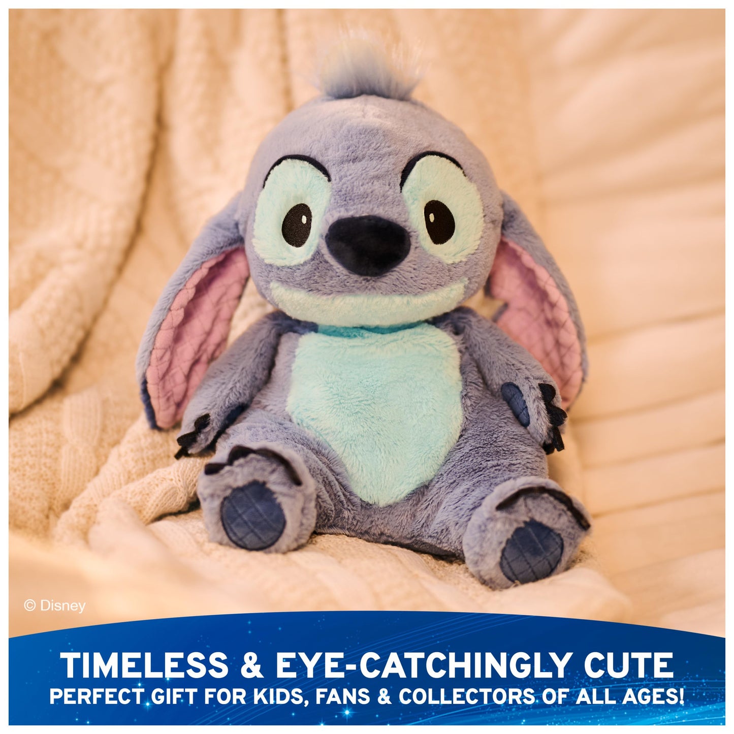 GUND Disney Official Oh So Snuggly Stitch 12.5-Inch Plush Toy, Ages 0+