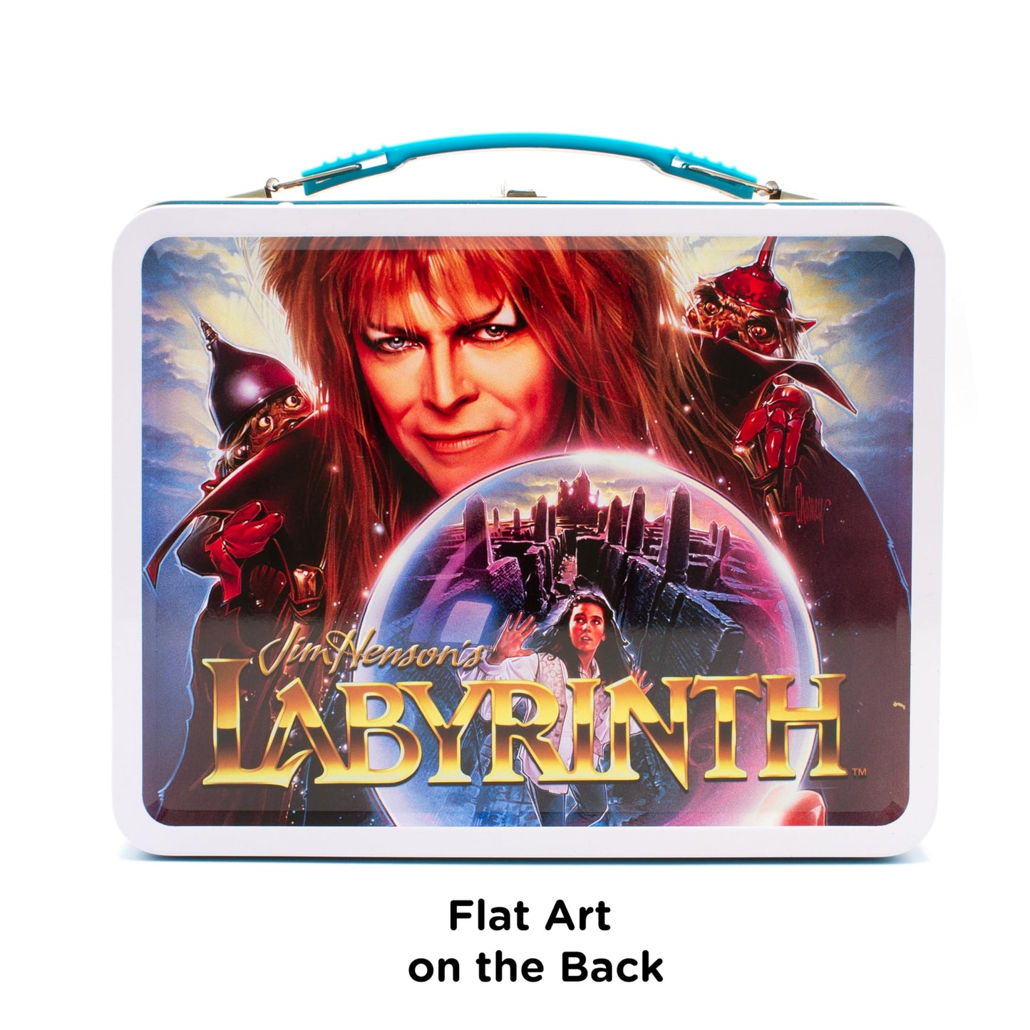 AQUARIUS Labyrinth Large Fun Box - Sturdy Tin Storage Box with Plastic Handle & Embossed Front Cover - Officially Licensed Labyrinth Merchandise &