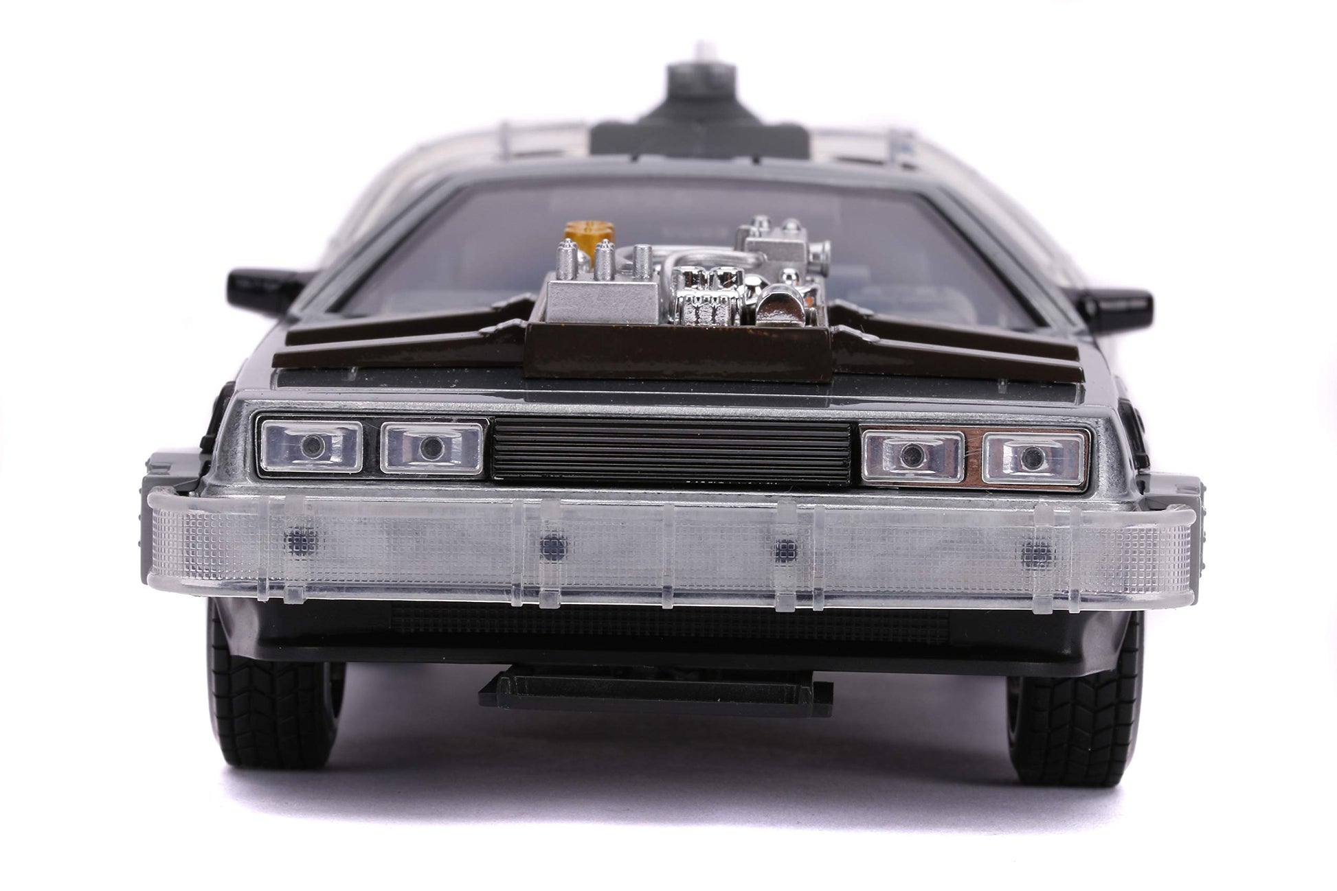 Jada Back to The Future Part III 1:24 Time Machine Die-cast Car Light Up Feature, Toys for Kids and Adults