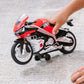 Sunny Days Entertainment Maxx Action Super Bike with Wheelie Feature - Red Motorized Toy Motorcycle for Boys & Girls | Light & Sound Vehicle for Kids