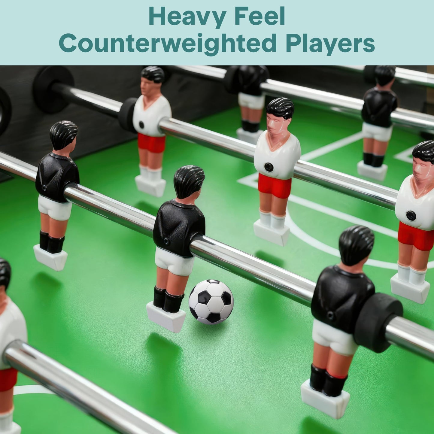 SereneLife Competition Sized Foosball Table, Full Size 48in Portable Soccer with Ball for Home, Arcade Game Room, Board Game for Indoor or Outdoor