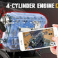 Machine Works Build Your Own Visible Model Engine Toys - Replica Model Building Kit 100+ Pieces- Features Working Sounds and Illuminiation, Internal