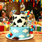 Cartoon Story Cake Toppers with 2nd Birthday Candle