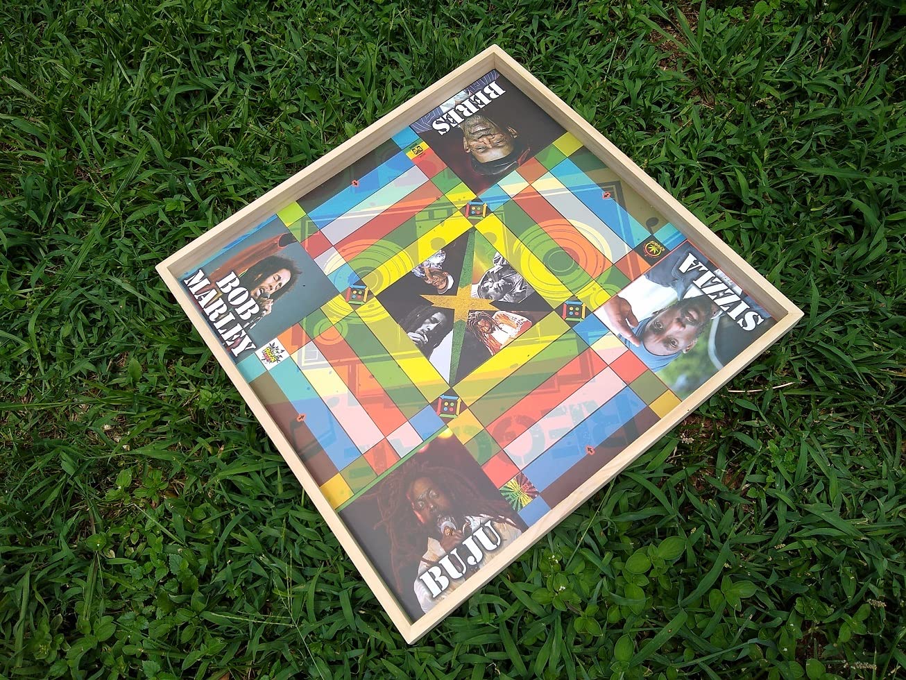 Jamaican Ludo Reggae Legends Edition v2.0 | 24in x 24in Board Game | Family Game Night Activity | Fun Easy Multi-Player Entertainment