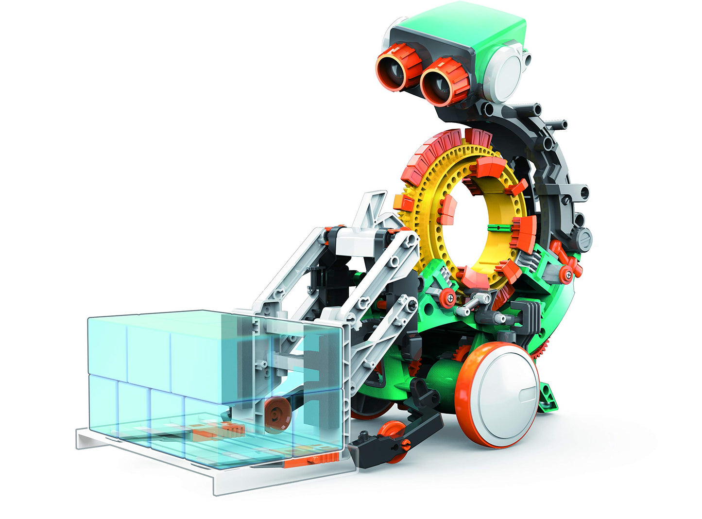 Teach Tech Mech 5, Mechanical Coding Robot, Coding Wheel Makes Robot Throw, Lift, kick, Draw and More, Ages 10 and Older