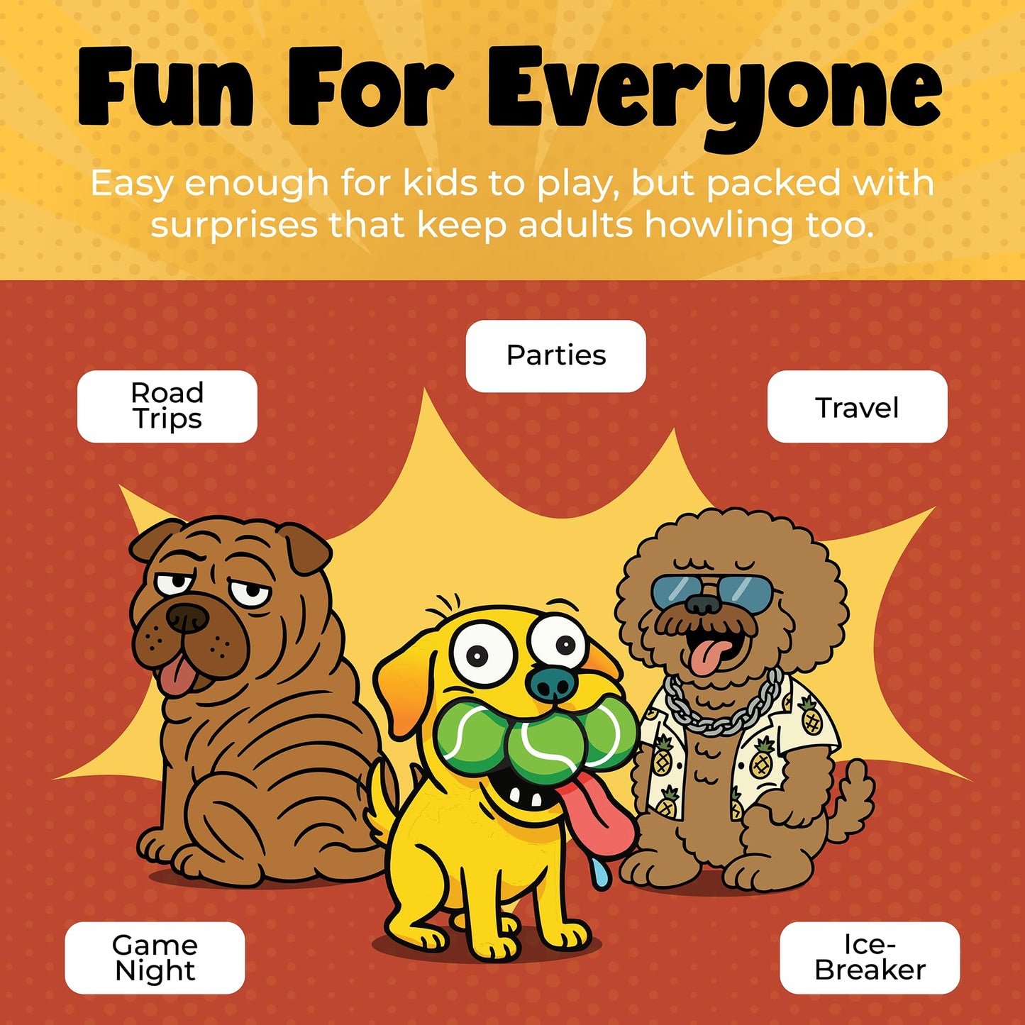 DR DINGUS Alpha Dog - Fast Slap Card Game - 2-6 Players - Ages +7-15 Minutes to Play - High Stakes - Party, Family Night, Kid and Adult