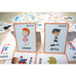 SANTSUN 46 Antonyms Preschool Picture Adjective flashcards Teaching aid Card-The Flash Hole-Punched So You Can Sort and Organize The Cards Easily