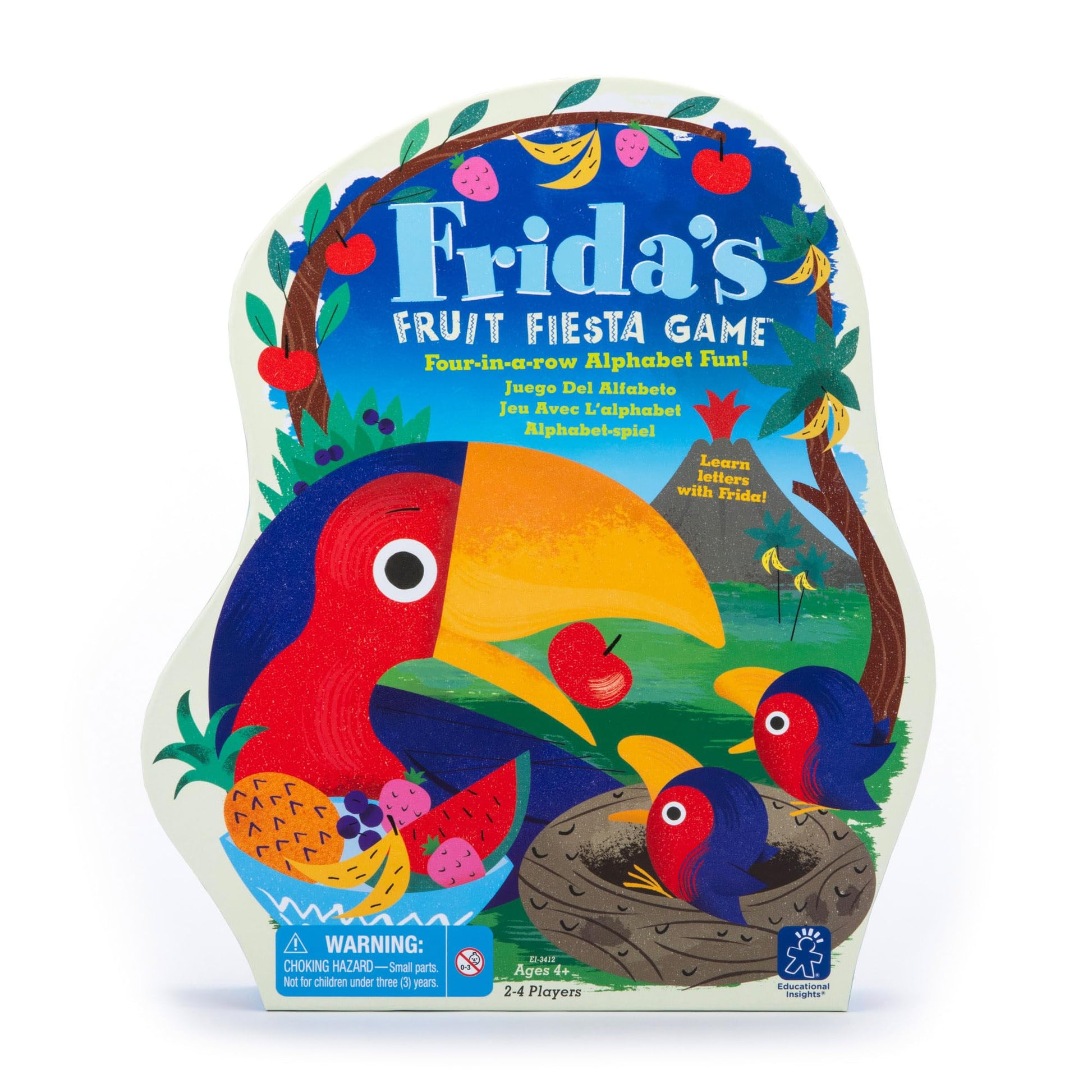 Educational Insights Frida's Fruit Fiesta - ABC Matching Games for Kids Ages 4-8, Alphabet Bingo Game for Kids, Toddler Board Games and Fine Motor