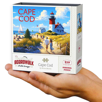 Boardwalk Cape Cod 210 Piece Personal Puzzle, Jigsaw Puzzles with Premium Box, Massachusetts Gifts for Adults, 6"x8"