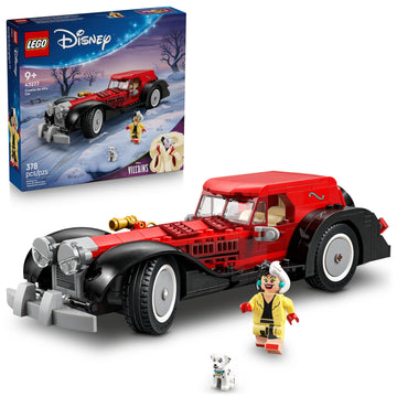 LEGO Disney Cruella De Vil’s Car Building Toy - 101 Dalmations Pretend Play Vehicle Building Set for Girls & Boys, Ages 9+ - Gift Idea for Birthdays
