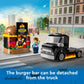 LEGO City Burger Truck Toy Building Set, Fun Gift for Kids Ages 5 Plus, Burger Van and Kitchen Playset, Vendor Minifigure and Accessories, Imaginative
