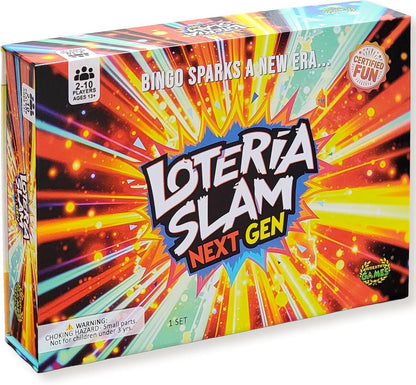 Wreathy Games Lotería Slam Next Gen - Premium Mexican Bingo Card Game, 55 Card Deck, Deluxe Gamebox, Satchel with 100 Tokens, 10 Tablets, Champion's