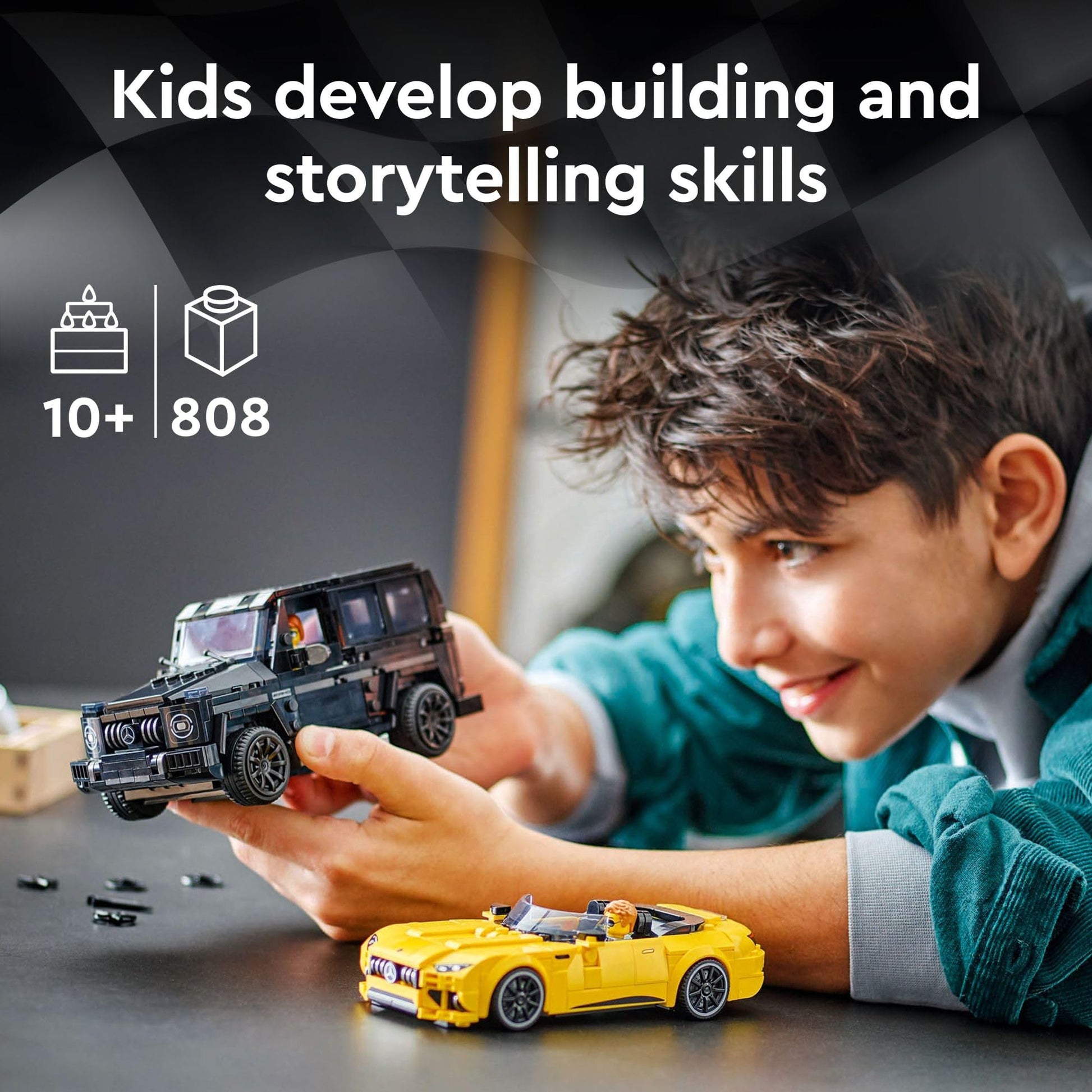 LEGO Speed Champions Mercedes-AMG G 63 & SL 63 Building Toys - Kids Pretend Play Toy Cars for Boys & Girls, Ages 10+ Years - Gifts for Christmas