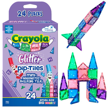 CreateOn Crayola Mini Magnetic PIP-Tiles, Building Set for Kids, Magnetic Building Toys for Kids, STEM Travel Toys for Boys and Girls Ages 3+