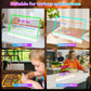 Rechargeable Led Drawing Board for Kids - 13.8"X10" Light Up Drawing Pad with 8 Colors, Sergamy Glow Dry Erase Board with 7 Markers & Stand kit