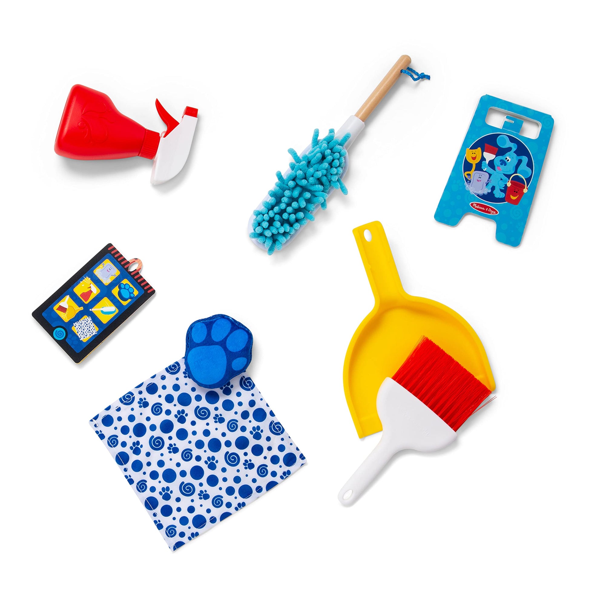 Melissa & Doug Blue's Clues & You Clean-Up Time Play Set Toddler Toy Cleaning Set, Broom and Mop for Kids Ages 3+