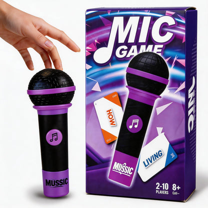 ATG Mic Karaoke Party Game - Hilarious Singing Challenge for Families & Friends with 250 Song Lyrics - Perfect for Game Nights & Birthday Parties 8