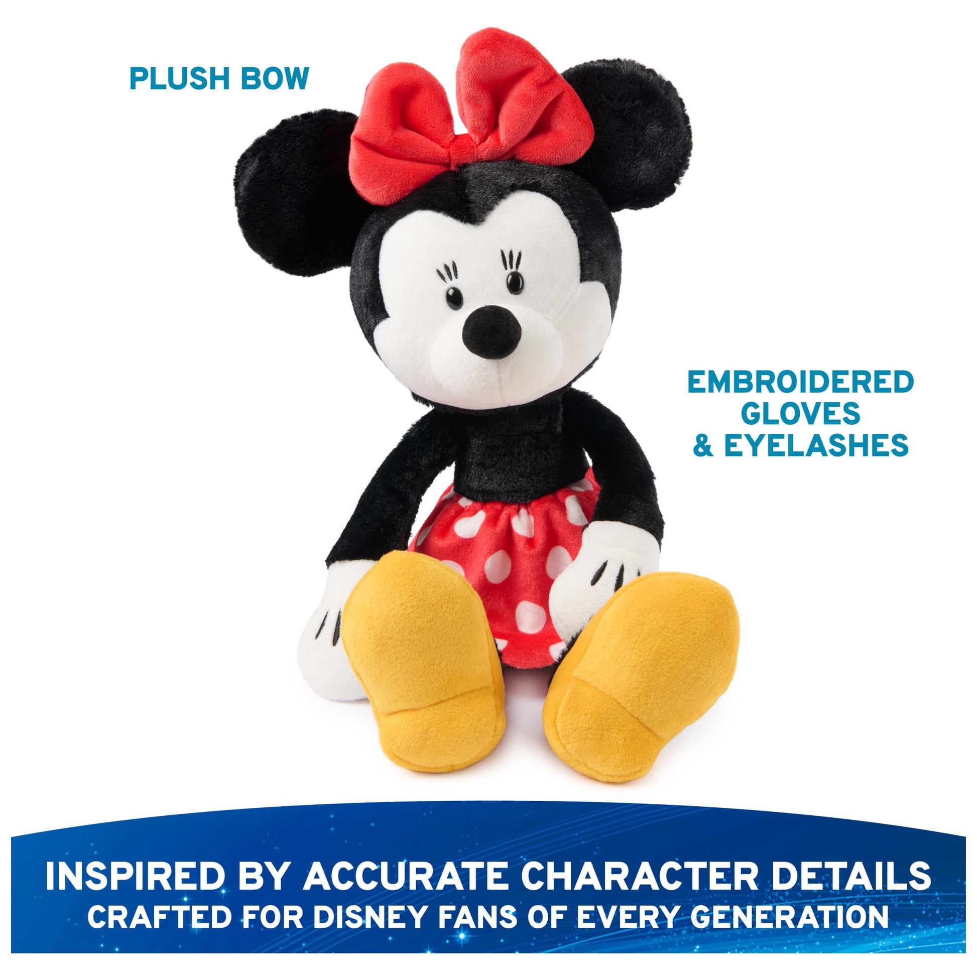 GUND Disney Official Minnie Mouse Toothpick 15-Inch Plush Toy for Ages 1+