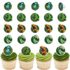 DecoPac Jurassic World Cupcake Rings, 24 Dinosaur Cupcake Decorations For Birthday, Party, Celebrations- 24 Pack