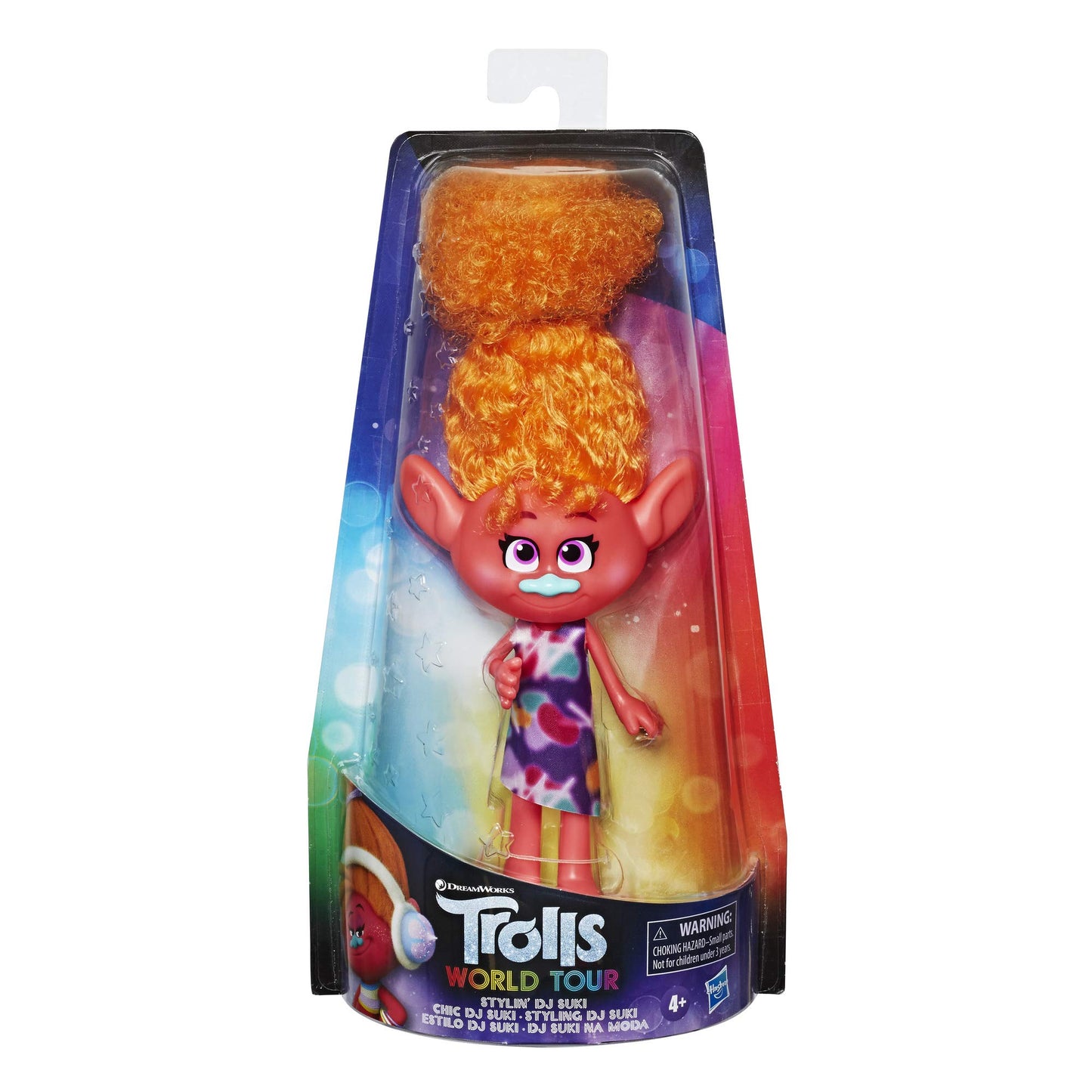 DreamWorks Trolls Stylin' DJ Suki Fashion Doll with Removable Dress and Hair Accessory, Inspired by Trolls World Tour, Girls 4 Years and Up