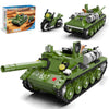 PicassoTiles Army Tank And Military Motorcycle 349pc Bricks Blocks Building Set STEM Learning Tactical Vehicle Toy Compatible With Major Interlocking