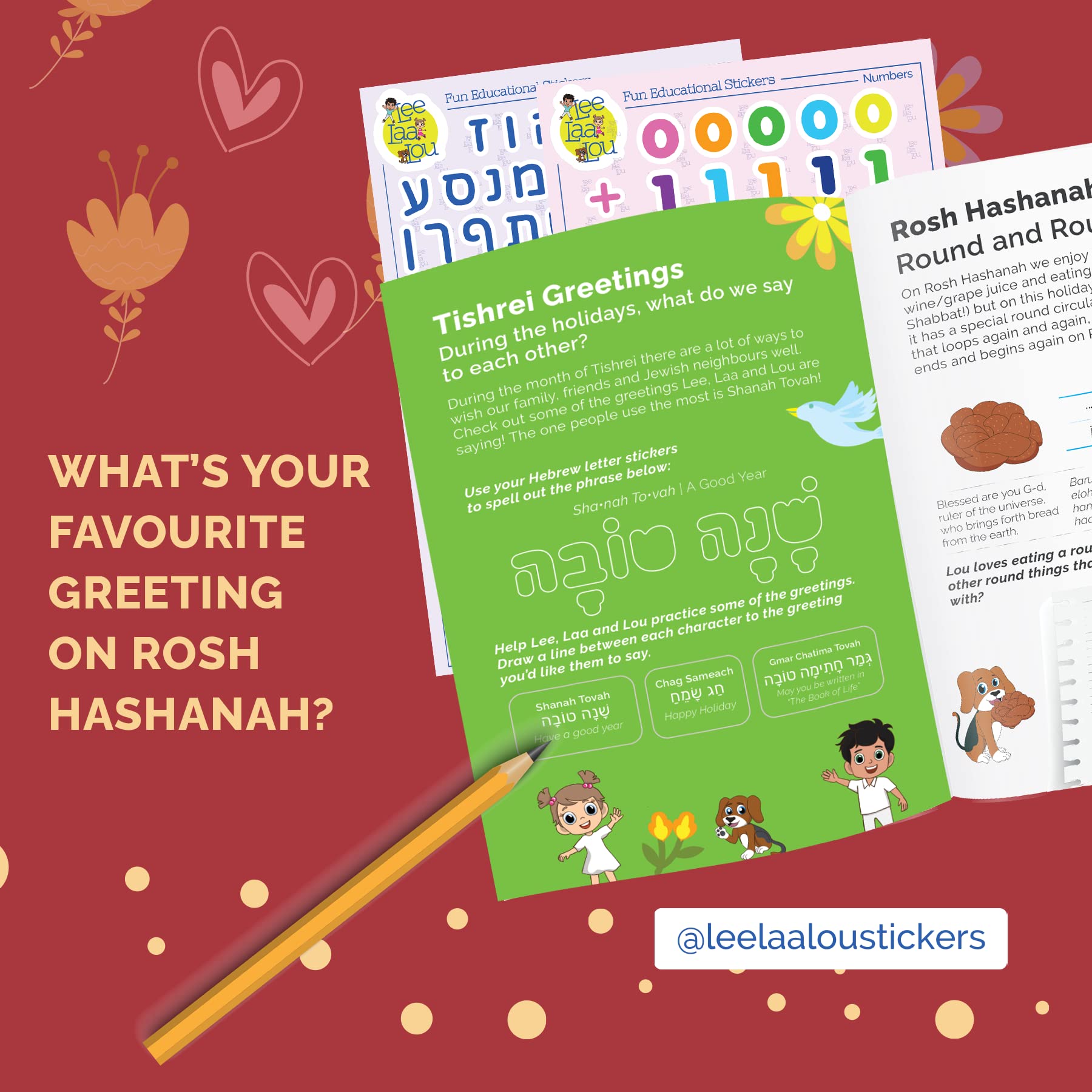 The Jewish Holidays of Tishrei - A Sticker Activity Booklet. 200+ Stickers, 24 Pages, Rosh Hashanah, Yom Kippur, Sukkot, Shmini Atzeret and Simchat