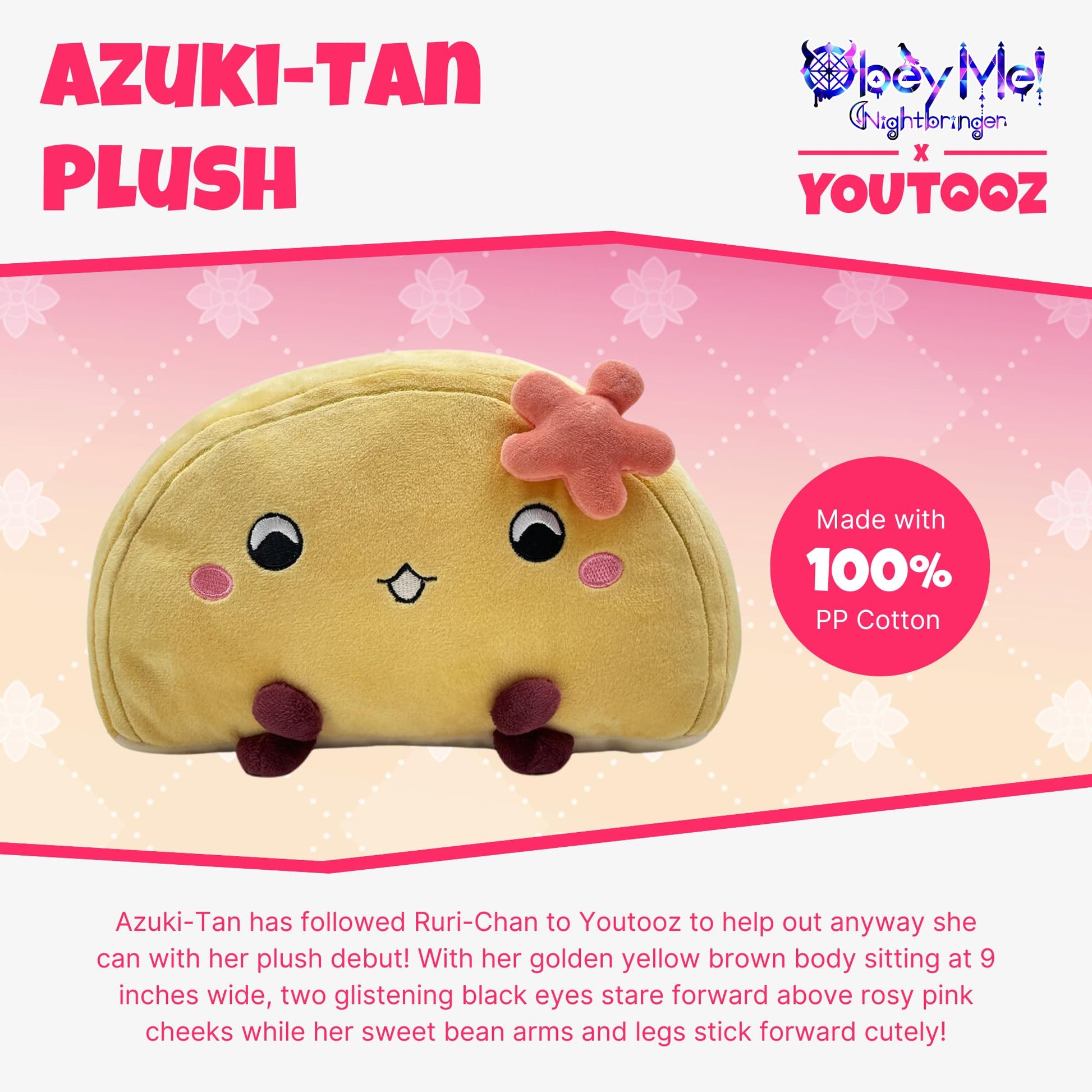 Youtooz Obey Me! Azuki-Tan 9", Azuki-Tan Plushie, Collectible Plush from Obey Me