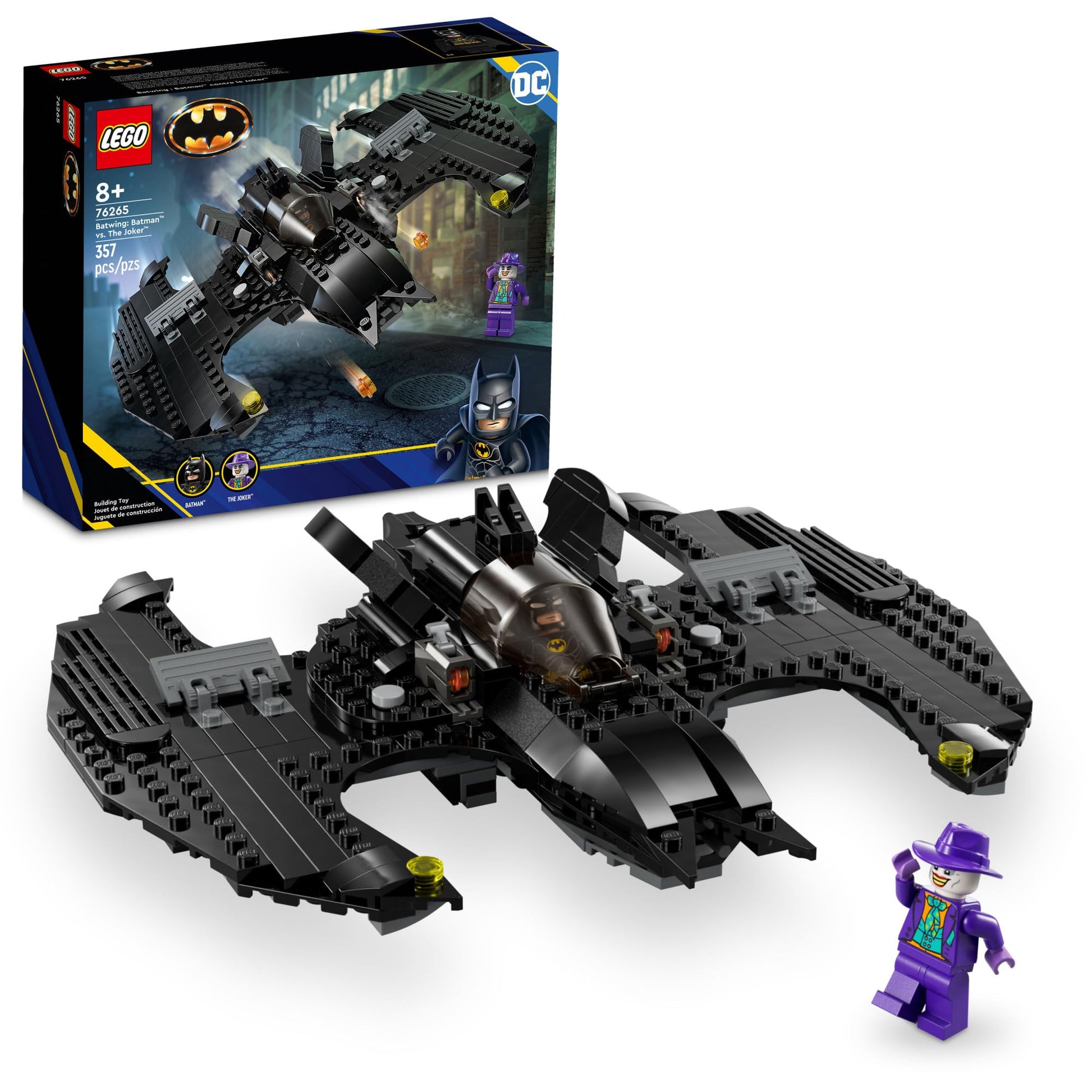 LEGO DC Batwing: Batman vs. The Joker 76265 DC Super Hero Playset, Features 2 Minifigures and a Batwing Toy Based on DC’s Iconic 1989 Batman Movie, DC
